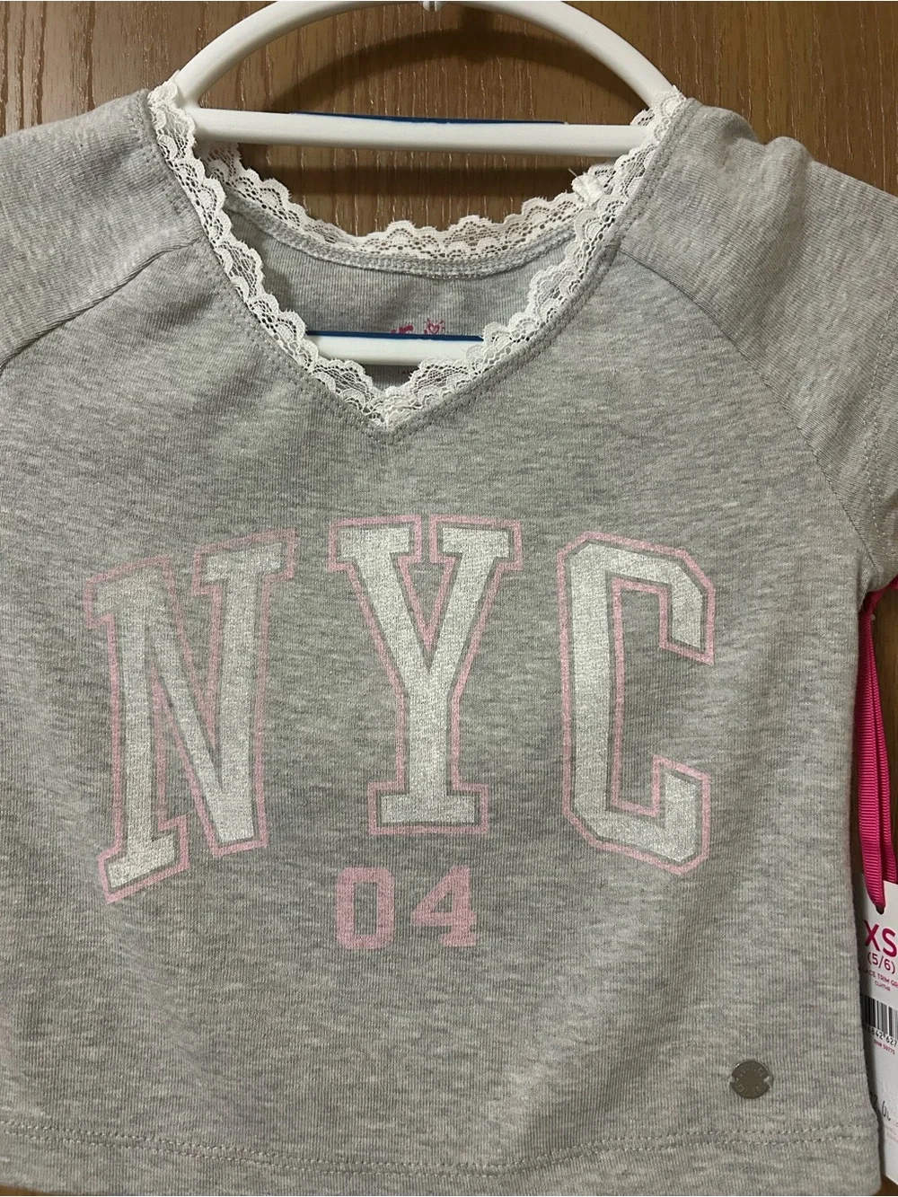 Justice Girl's Lace Trim Graphic Tee